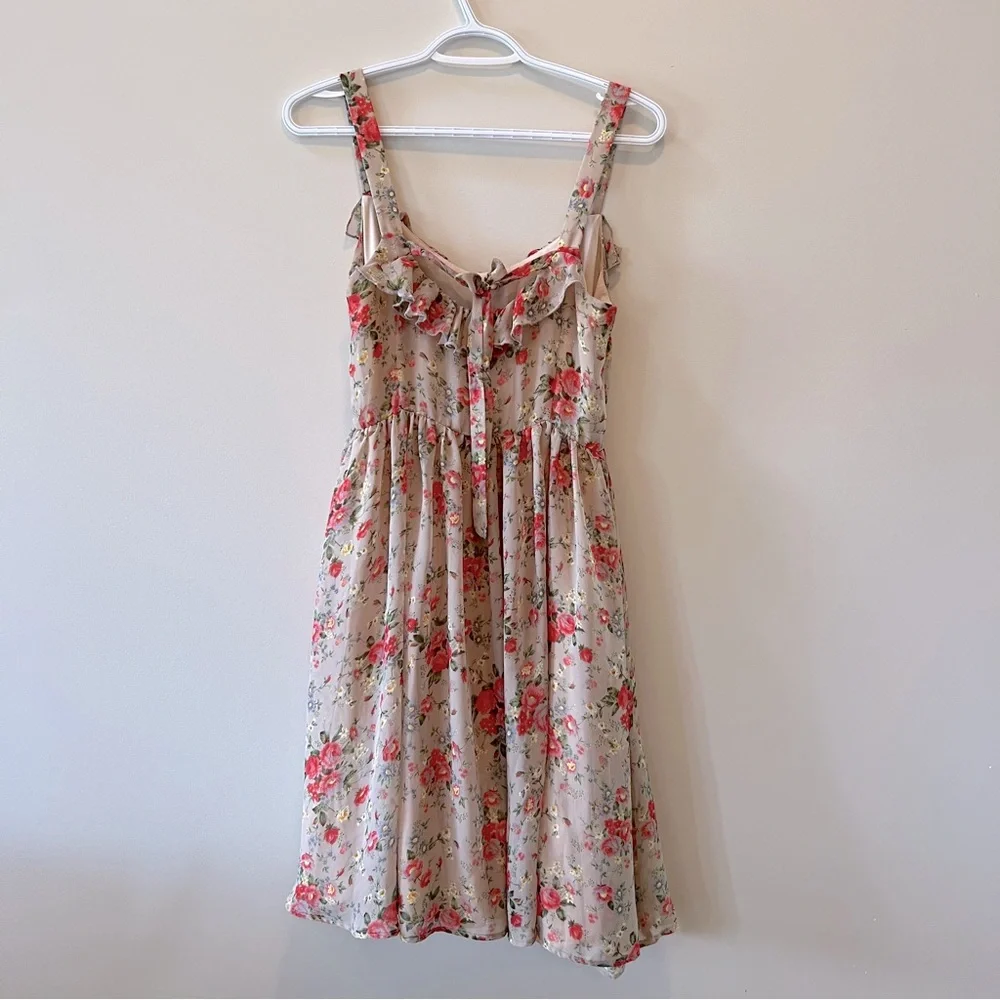 Simone Floral Sleeveless Knee-Length Dress / Made in Canada 🇨🇦 - Picture 4 of 7